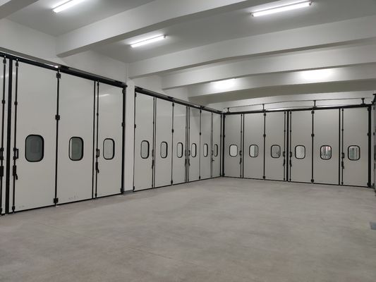 درب های تاشو خاکستری بدون موتور با قلاب آهن ریخته شده