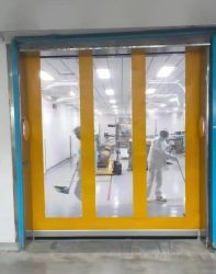 روش باز کردن با سرعت بالا درب PVC آسان تعویض نگهداری ساده پوشش خود تمیز کننده